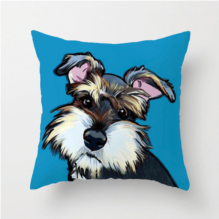 Indoor pet Schnauzer pillow